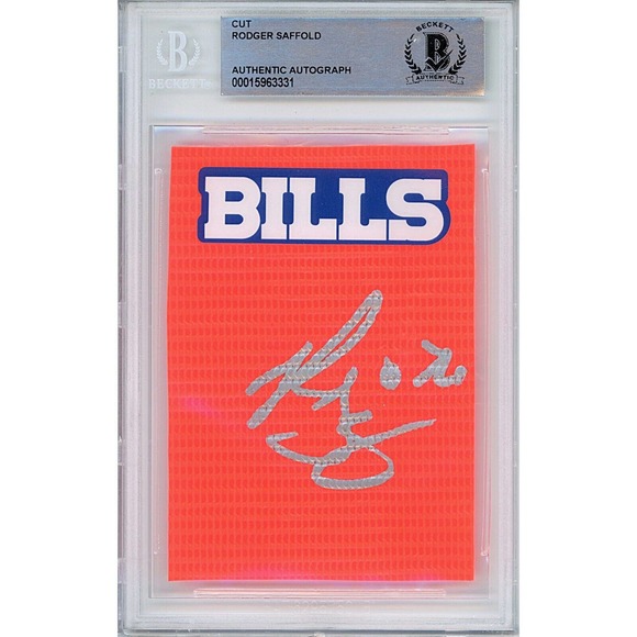 Rodger Saffold Signed Buffalo Bills Football TD Pylon Cut Beckett Authentic COA - Picture 1 of 4